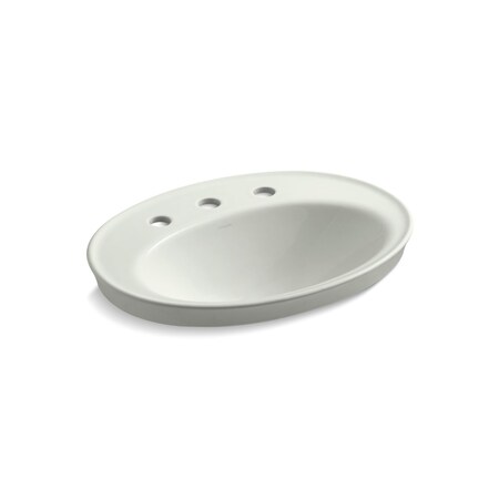 Kohler Serif Drop-In Bathroom Sink With 8" Widespread Faucet Holes 2075-8-NY